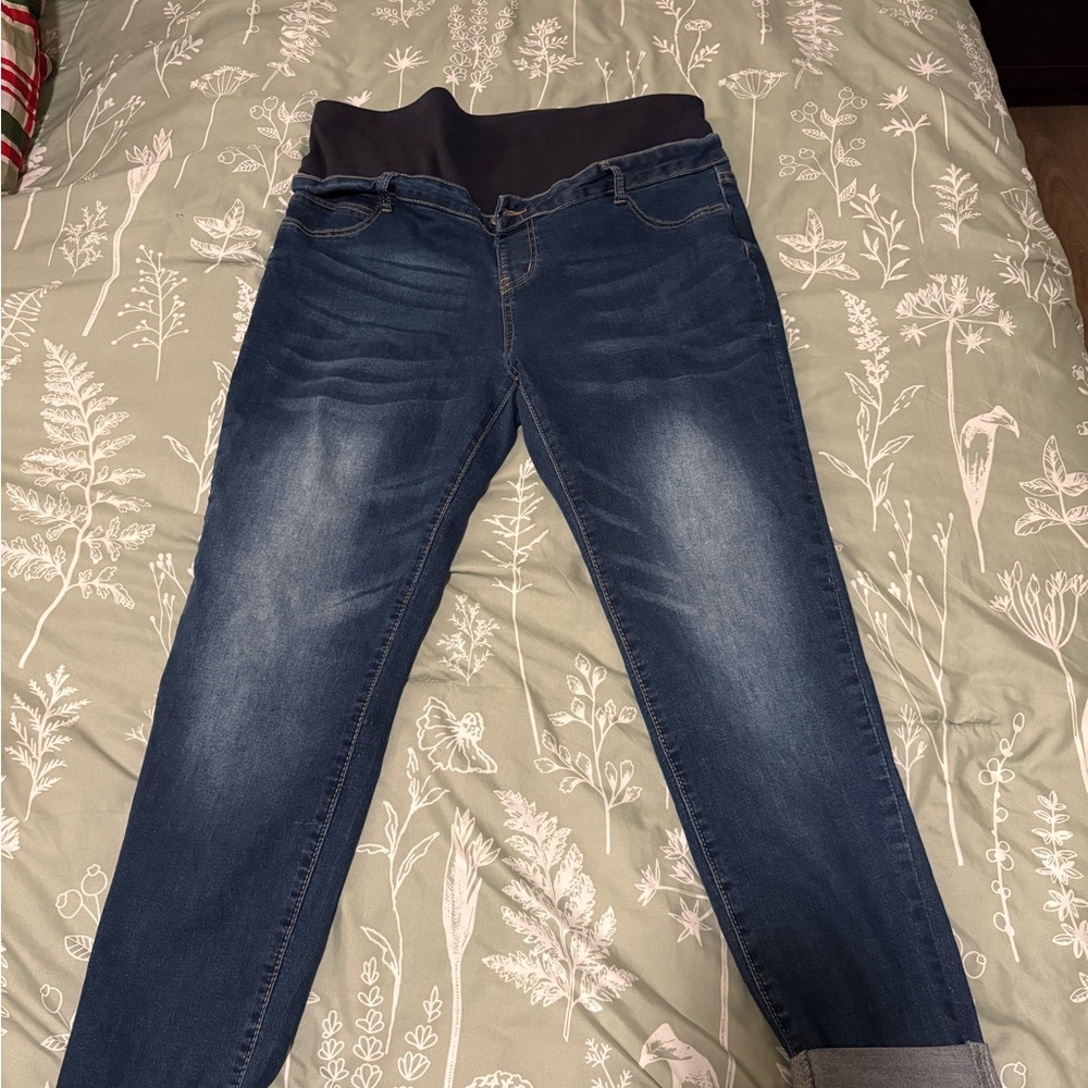 SHEIN Dark Blue Women's Maternity Jeans